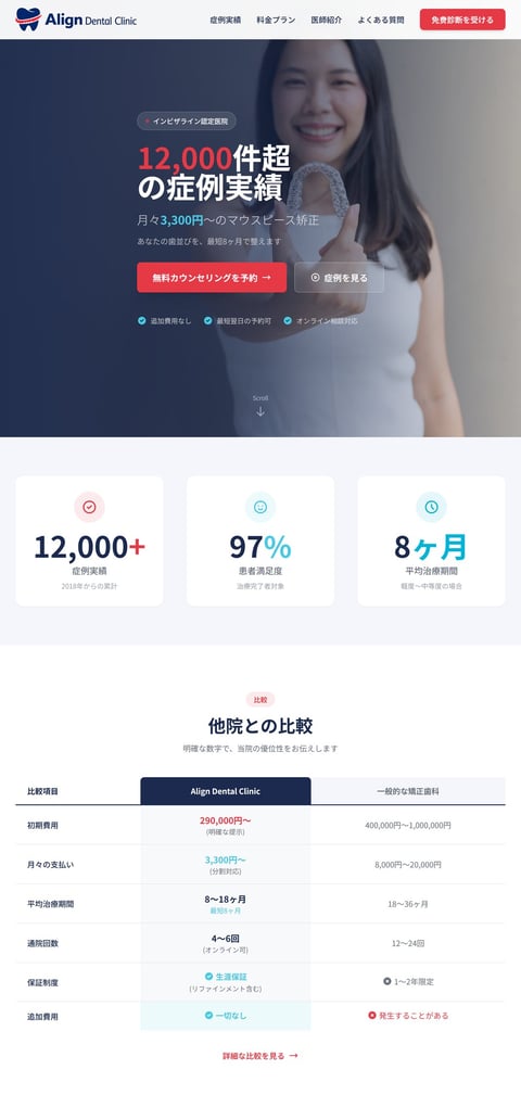 Align Dental Clinic website